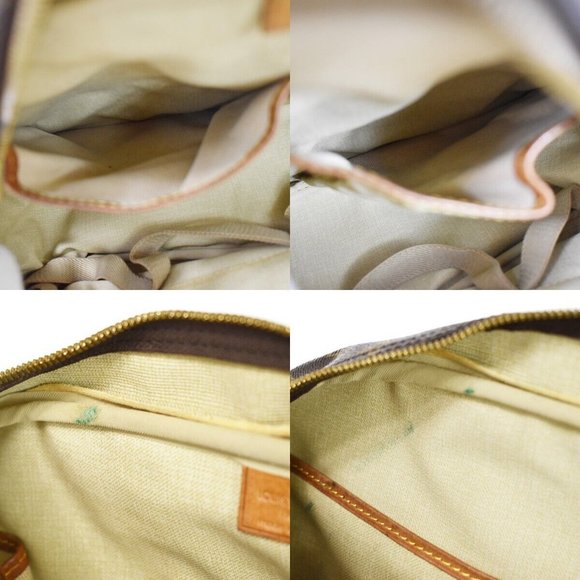 LOUIS VUITTON LV Logo Deauville Hand Bag Monogram Leather Brown - Picture 6 of 16